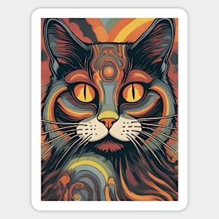 colorful cat Sticker